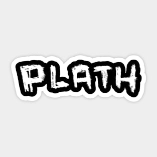 Plath, handwritten font Sticker